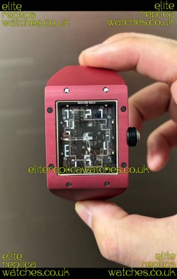 Richard Mille 16-02 Titanium Extra-Flat Red Rubber Super Clone Watch 