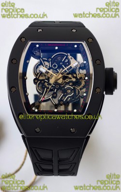 Richard Mille RM055 FREE SPRUNG MVMNT Black Ceramic Black Inner Bezel Super Clone Watch 