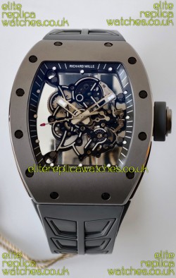 Richard Mille RM055 FREE SPRUNG MVMNT Grey Ceramic Case Super Clone Watch 