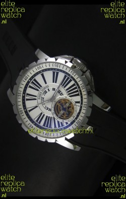 Roger Dubuis Excalibur Tourbillon Watch Japanese Movement - White Dial