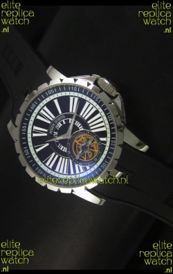 Roger Dubuis Excalibur Tourbillon Watch Japanese Movement - Black Dial