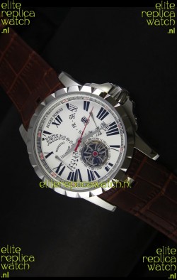Roger Dubuis Excalibur Calendar Watch in White Dial 