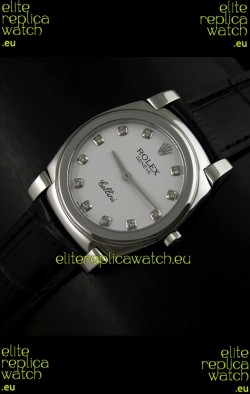 Rolex Cellini Japanese Replica Watch with Diamond Hour Markers