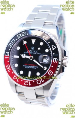 Rolex GMT Masters II 2011 Edition Replica Watch in Black and Red Bezel