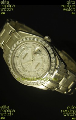 Rolex Day Date Swiss Watch in Stainless Steel Case 