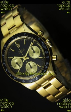 Rolex Daytona 6263 Cosmograph Black Dial in Gold Case