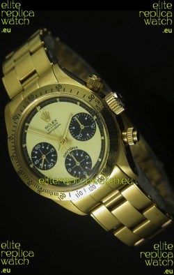 Rolex Daytona 6263 Cosmograph Gilt Gold Dial in Gold Case