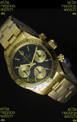Rolex Daytona 6265 Cosmograph Black Dial in Gold Case