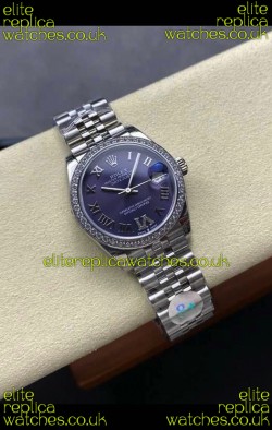 Rolex Super Clone Datejust 31MM Purple Dial Steel Case Super Clone Watch 
