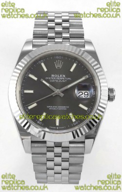 Datejust Super Clone 126334 Grey Dial 41MM FREE SPRUNG MVMNT 3235 Watch 