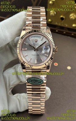 Rolex Day Date 228236 Rose Gold Steel Crystal Dial Super Clone Watch 