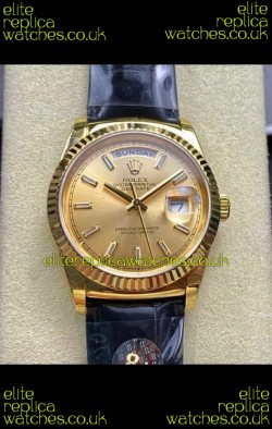 Rolex Day Date 128238 Yellow Gold in Gold Crystal Dial Super Clone Watch 