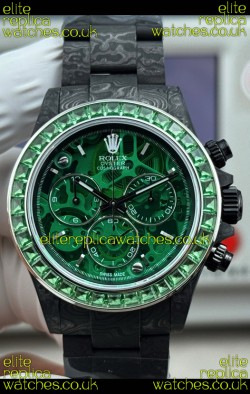 Rolex Daytona Green "Artisans De Genève - Poetry of Lights" Carbon Casing Super Clone Watch 