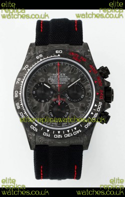 Rolex Daytona DiW Forged Cabon Casing Black Nylon Strap Super Clone Watch 