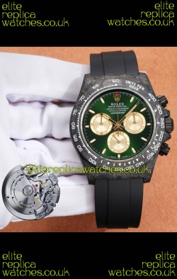 Rolex Daytona Forged Cabon Casing Green Dial Super Clone Watch 