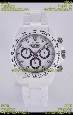 Rolex Daytona AET White Ceramic 4130 Movment Super Clone Watch 