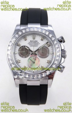 Rolex Daytona 126539TBR FREE SPRUNG MVMNT White Pearl Dial Super Clone Watch 