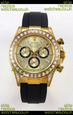 Rolex Daytona 126538 Yellow Gold FREE SPRUNG MVMT Gold Dial Super Clone Watch 