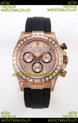 Rolex Daytona 126535 Rose Gold FREE SPRUNG MVMT Gold Dial Super Clone Watch 