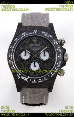 Rolex Daytona DiW Black Carbon Arabic Numerals Super Clone Watch 