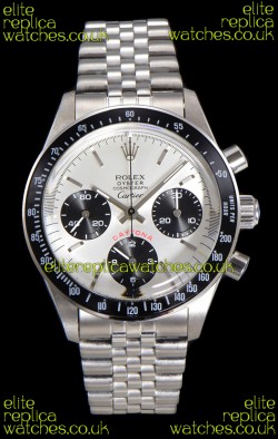 Rolex Daytona Paul Newman 37MM Cartier Edition Steel Dial Manual Wind Super Clone Watch 