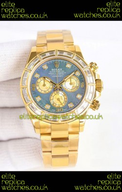 Rolex Daytona 116519 Yellow Gold Pearl Dial Super Clone Watch 