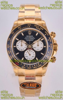 Rolex Daytona 126528 Le Mans Yellow Gold FREE SPRUNG MVMT Super Clone Watch 