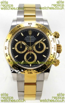 Rolex Daytona 126503 Two Tone Black Dial FREE SPRUNG MVMT Super Clone Watch 