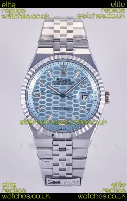 Rolex Land-Dweller 127336 Ice Blue Honeycomb Dial 40MM Super Clone Watch 