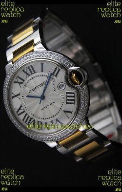 Cartier Ballon Bleu Swiss Replica Automatic Watch in White Dial