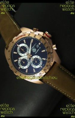 Tag Heuer Calibre 16 Rose Gold Watch in Black Dial Watch