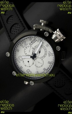 U-Boat Flightdeck Rattrapante Japanese Automatic Watch in PVD Casing