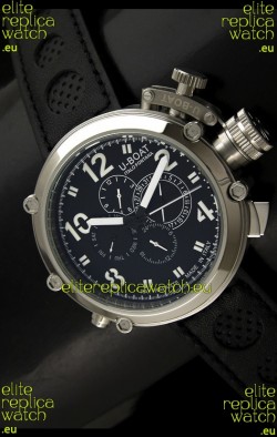 U-Boat Flightdeck Rattrapante Japanese Automatic Watch in Steel Casing