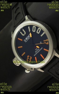 U Boat U-1001 Edition Japanese Drive Automatic Steel Watch in Orange Markers