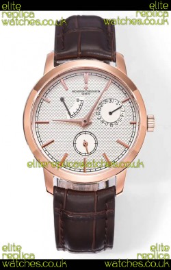 Vacheron Constantin Traditionnelle 83520 Rose Gold Pale Yellow Dial Super Clone Watch 