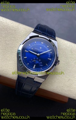 Vacheron Constantin Overseas True Moon Phase Steel Case Blue Dial Swiss Replica Watch 