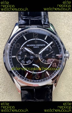 Vacheron Constantin Fiftysix Day-Date Stainless Steel Black Dial Swiss Replica Watch 