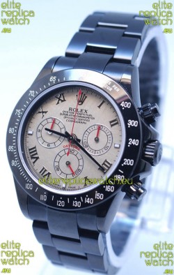Rolex Daytona Cosmograph Project X Design Black Out Edition Series II Swiss Watch in Pink Pearl Dial 