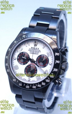 Rolex Cosmograph Project X Editions Black Out Daytona Swiss Replica Watch in Silver Dial