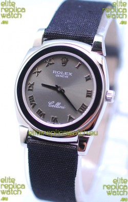 Rolex Cellini Cestello Ladies Swiss Watch in Grey Silver Face
