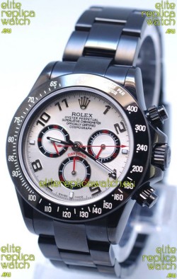 Rolex Cosmograph Project X Editions Black Out Daytona Swiss Replica Watch in White Dial