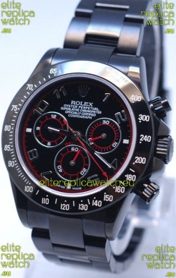 Rolex Cosmograph Project X Editions Black Out Daytona Swiss Replica Watch in Black Dial