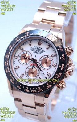 Rolex Daytona Chronograph MonoBloc Cerachrom Bezel Swiss Replica Watch in White Dial