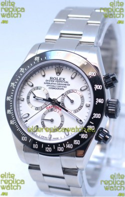 Rolex Project X Daytona Limited Edition Series II Cosmograph MonoBloc Cerachrom Swiss Watch in White Dial