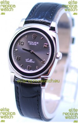 Rolex Cellini Cestello Ladies Swiss Replica Watch in Grey Silver Dial