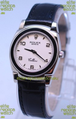 Rolex Cellini Cestello Ladies Swiss Watch in White Dial
